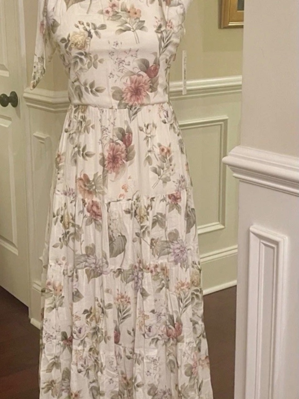 Alice + Olivia Monnie Maxi Dress Floral Sweet Nothings Fairytale Easy Luxury 6 - Picture 4 of 16